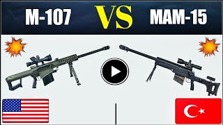 Turkish MKEK MAM15 VS American Barrett M107 AntiMaterial Sniper Rifle [upl. by Malinin916]