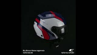 CGM  167D FLO SPORT Blu Bianco Rosso versione con visiera sagomata [upl. by Ailiec60]