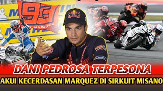 DANI PEDROSA BERSAKSI🔥KAGUMI MARC MARQUEZ SAAT ASAPI PECCO DENGAN GP23 DALAM KONDISI LINTASAN BASAH😱 [upl. by Greiner]