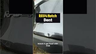 Watch this RAV 4 Hatch Dent get Fixed with PDR paintlessdentrepair [upl. by Ilarrold]