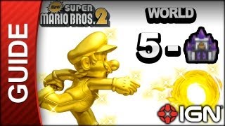 New Super Mario Bros 2  Star Coin Guide  World 5Castle  Walkthrough [upl. by Surtimed]