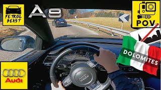 2014 Audi A8 D4 42 TDI Quattro  MOUNTAIN Italian road POV TEST [upl. by Donny]