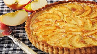 Apple Custard Tart Recipe Demonstration  Joyofbakingcom [upl. by Kimbra]