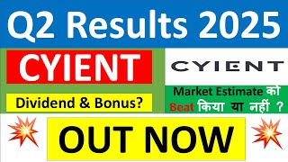 CYIENT Q2 results 2025  CYIENT results today  CYIENT Share News  CYIENT Share latest news [upl. by Joell]