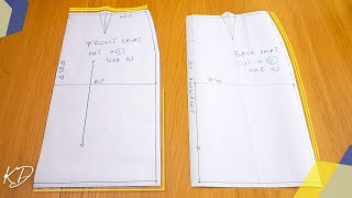 HOW TO DRAFT BASIC SKIRT PATTERNS  KIM DAVE [upl. by Sillert477]