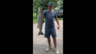 Lake Huron Fishing Salmon and Rainbow Trout [upl. by Greenstein]