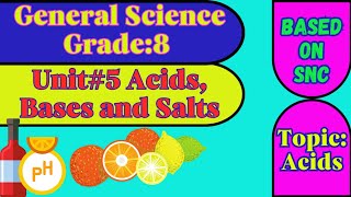 General Science grade8 unit 7 Acids Bases and Salts snc [upl. by Wiese]