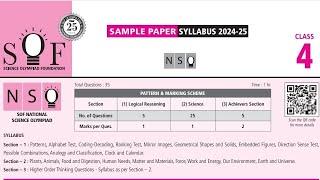 Class 4SOFNSOSolved Sample Paper 20242025 class4nso scienceolympiad class4olympiad nso2024 [upl. by Gnen]