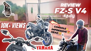 Fzs v4 💥  Yamaha  Review  Tamil  Road Manner✨ [upl. by Nywrad]