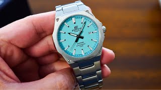 Casio Edifice EFRS108D Tiffany Blue Unboxing [upl. by Suirada]