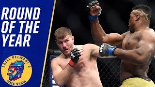 Stipe Miocic vs Francis Ngannou wins round of the year  Ariel Helwani’s MMA Show [upl. by Beal799]