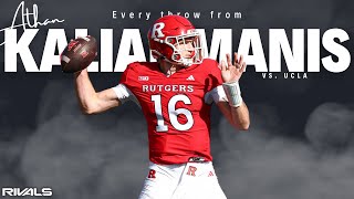 Every Throw From Athan Kaliakmanis versus UCLA  Rutgers Scarlet Knights Football [upl. by Farrow]