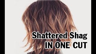 Quick Haircut How to do a quotShattered Shag Haircutquot in One Cut [upl. by Rolyak]