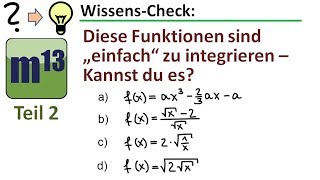 Übung Stammfunktionen quoteinfacherquot Funktionen bestimmen Teil 2 [upl. by Sullivan]