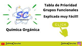 Grupos Funcionales  Tabla Prioridad  Química Orgánica  Muy Fácil  ¿Quién Domina [upl. by Silrak]