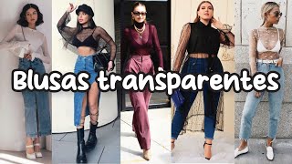 Outfits con blusas transparentes para mujer 🌼 Tendencia 2024 [upl. by Mahala]