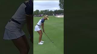 Anna Nordqvist HOLES OUT from the fairway ⛳🤯 [upl. by Anauqal]