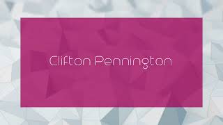 Clifton Pennington  appearance [upl. by Eittod414]