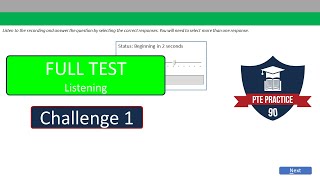 PTE FULL TEST Listening  Challenge 1 [upl. by Ennazus753]