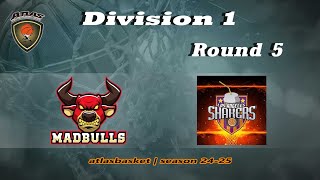 Atlasbasket  Div 1Round 5  MAD BULLS vs SHAKERS [upl. by Cora]