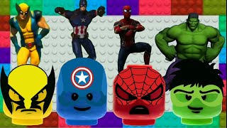 HULK FUNNY Dance  Spiderman Capitain America and Wolverine [upl. by Oironoh]