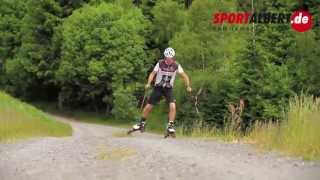 Cross Rollerski Rollerskitour beside paved roads by wwwsportalbertde [upl. by Erasaec717]