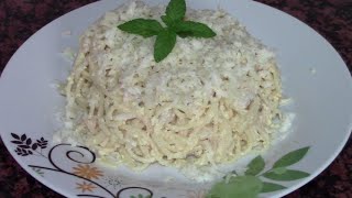 ESPAGUETIS A LA CARBONARA 👩‍🍳 recetas de cocina faciles rapidas y economicas de hacer comidas rica [upl. by Evangeline]