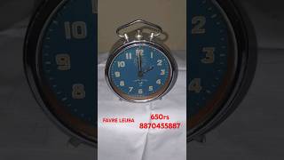 FAVRE LEUBA RARE BLUE COLOUR Winding Alarm Clock For Sale For 650rs [upl. by Rehotsirk]