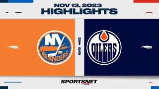 NHL Highlights  Islanders vs Oilers  November 13 2023 [upl. by Nnylahs]