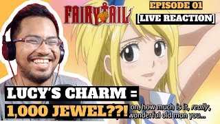 FAIRY TAIL Episode 1  A World Of Wizards and Magic LIVE REACTION [upl. by Angele]