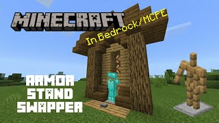 How to make an Armor Stand Swapper in Minecraft Bedrock Edition [upl. by Cristionna]