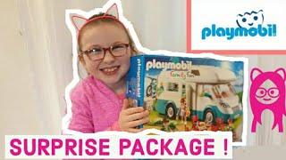 PLAYMOBIL CAMPERVAN 70088  CAMPING RANGE  FAMILY FUN  SURPRISE PACKAGE [upl. by O'Conner]