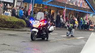 Poulsbo Police Department Motorcycle Veteran Day Parade [upl. by Noeled605]