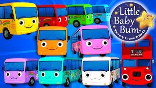 Ten Little Buses  Nursery Rhymes for Babies by LittleBabyBum  ABCs and 123s [upl. by Nessaj813]