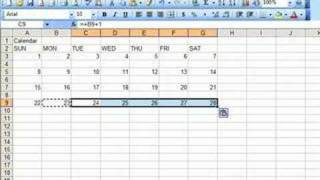 EXCEL perpetual calendar [upl. by Mieka]