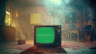 Old Retro TV Green Screen  4K  Vintage  Global Kreators [upl. by Stead]