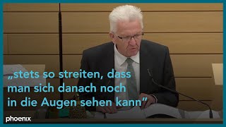 Winfried Kretschmann B90Die Grünen nach konstituierenden Sitzung des Landtags BadenWürttemberg [upl. by Cuyler708]