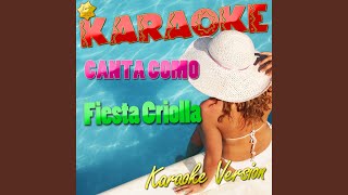 Acuarela Criolla Popularizado por Fiesta Criolla Karaoke Version [upl. by Htes]