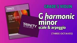 Grade 5 G Harmonic minor  Violin Technical Work  Trinity College London [upl. by Nhtanhoj]