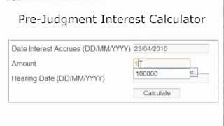 How to use our PreJudgement Interest Calculator [upl. by Heilman655]