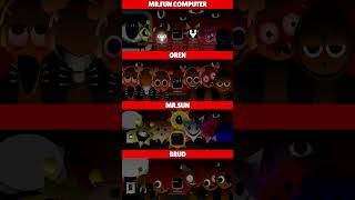 Incredibox Sprunki MrFun Computer VS Oren VS MrSun VS Brud MIX HORROR VERSION [upl. by Markus]