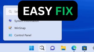 Windows 11 Taskbar Search Not Working Easy Fix [upl. by Nytsirhc593]