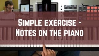 Piano notes for beginners Simple 5 minute exercise Downloads piano notes into your mind [upl. by Llenal40]