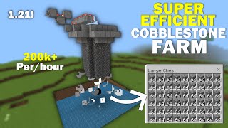 Super EASY EFFICIENT and Fully AUTOMATIC Cobblestone Farm 121 Minecraft  Bedrock [upl. by Oyek611]