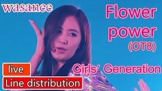 Girls GenerationSnsd  Flower Power OT8  Line Distribution Color Coded Live [upl. by Katsuyama2]