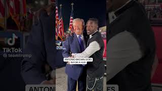 Antonio Brown Goes In For A Hug trump rally politics [upl. by Etnecniv490]