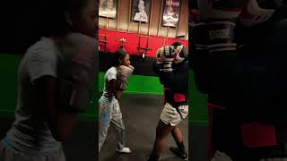 13 yr old shy girl 1st sparring session 🥊🥊 [upl. by Lemahs]