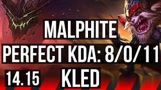 MALPHITE vs KLED TOP  8011 Legendary  EUW Master  1415 [upl. by Gwendolin]