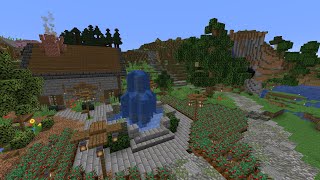 MINECRAFT  Town Design Part 6  Custom Tree amp New Build [upl. by Menken]