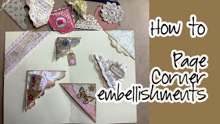 Page Corner Embellishments  How To [upl. by Mccomb]